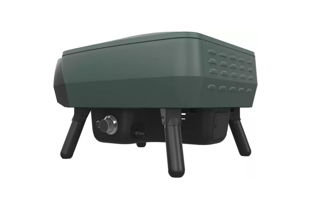 Witt Piccolo gas pizza oven Ø 41 cm Mat Groen achterkant zijkant schuin