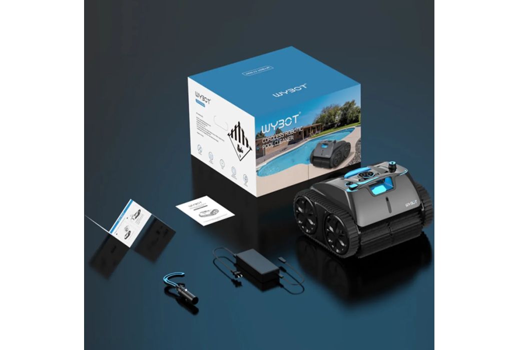 Wybot C1 Pro draadloze zwembadrobot accessoires en doos