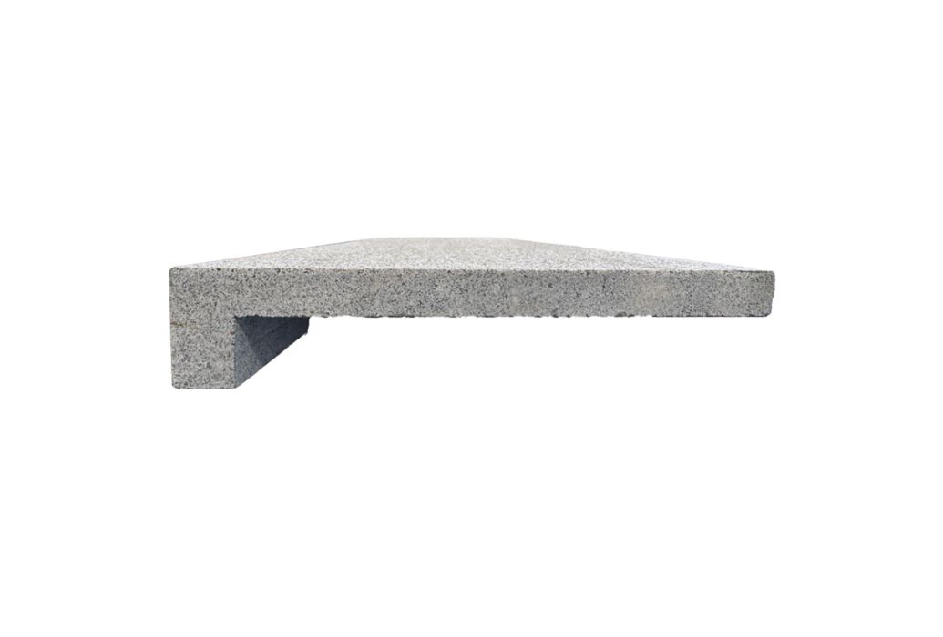 Zwembad randtegel graniet G654 rechte neus 100 x 30 cm