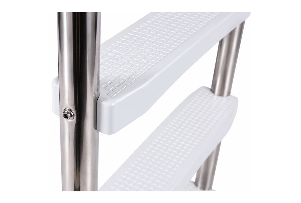 Zwembadtrap RVS - Basic, 3 treden AISI 304 kunststof antisliptreden