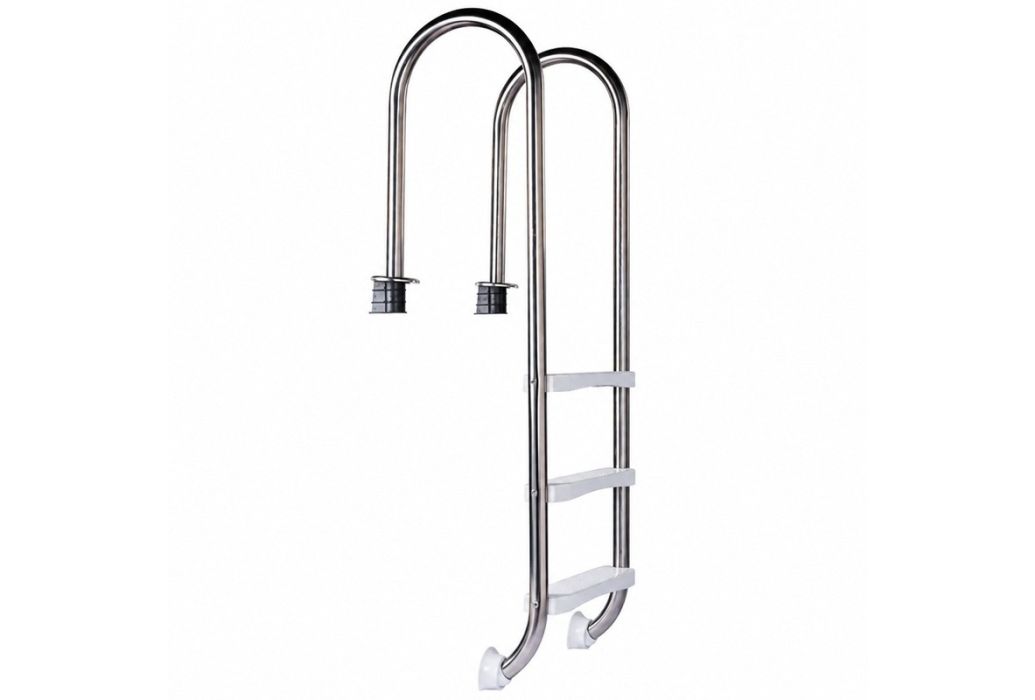Zwembadtrap RVS Curvo - Basic, 3 treden AISI 304