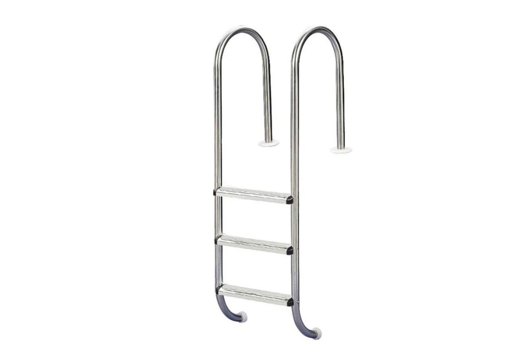 Zwembadtrap RVS curvo, 3 treden, AISI 316
