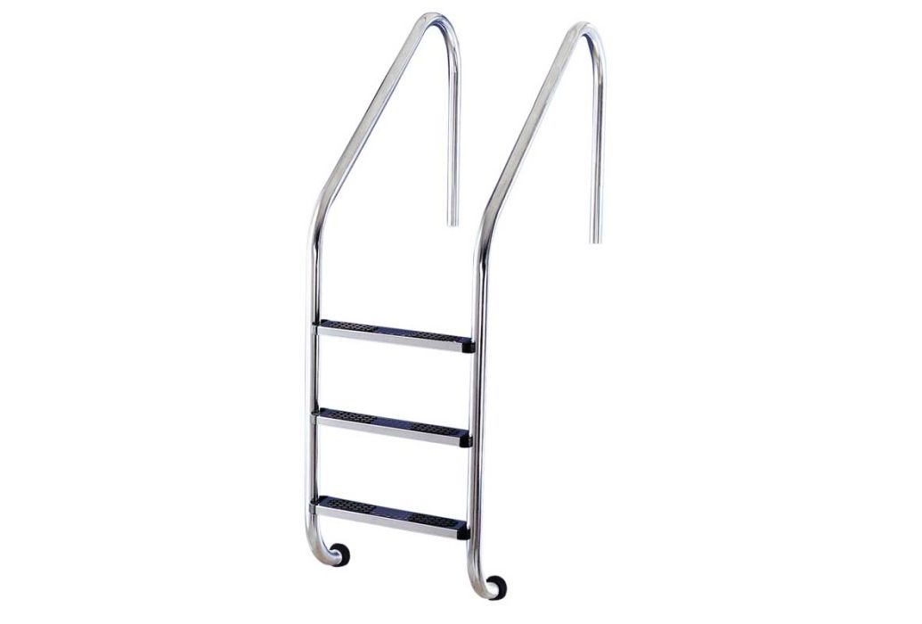 Zwembadtrap RVS standaard, 3 treden, AISI 316