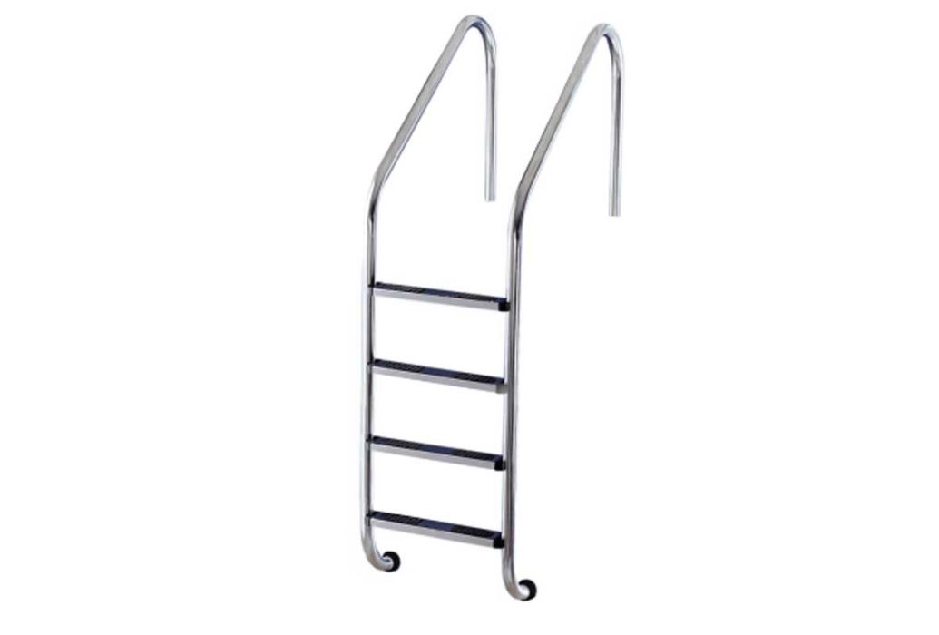 Zwembadtrap RVS standaard, 4 treden, AISI 316