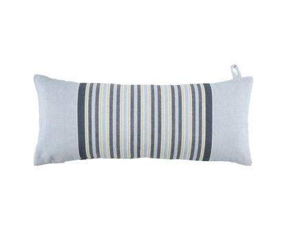 4Living gestreept sauna kussen blauw 55 x 22 cm
