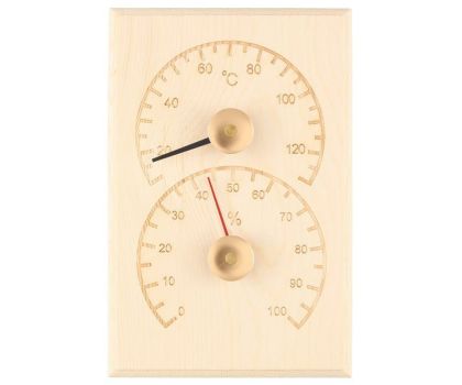 4Living thermometer & hygrometer hout