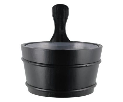 4Living zwarte sauna emmer 4 liter