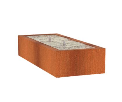 Adezz watertafel cortenstaal | 200 x 80 x 40 cm