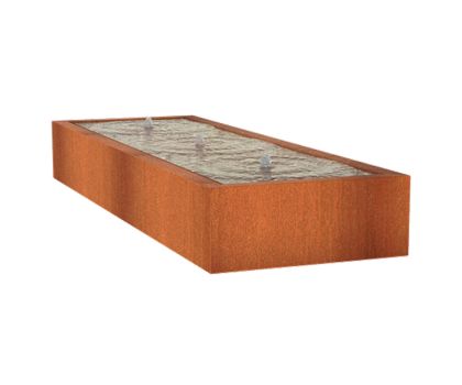 Adezz watertafel cortenstaal | 300 x 100 x 40 cm buitencompleet