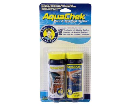 Aquachek zout + chloor teststrips 4 in 1 verpakking