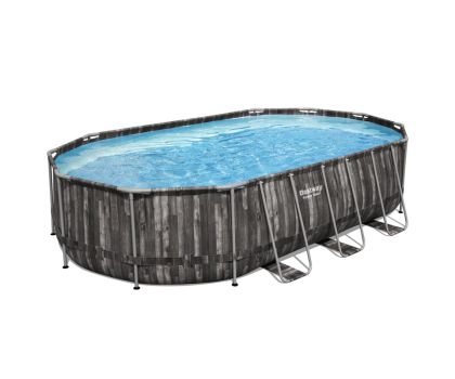 Bestway Power Steel hout zwembad 610 x 366 x 122 cm