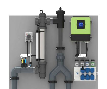 Desinfectie paneel electrolyse en hydrolyse met Sugar Valley OX2 tot 120m³