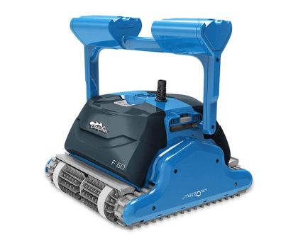Dolphin F60 zwembadrobot met gecombineerde borstels en reinigt de bodem, wanden en waterlijn.