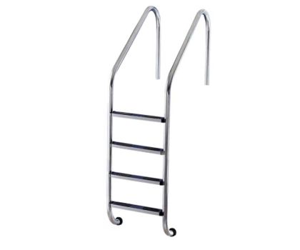 Zwembadtrap RVS standaard, 4 treden, AISI 304