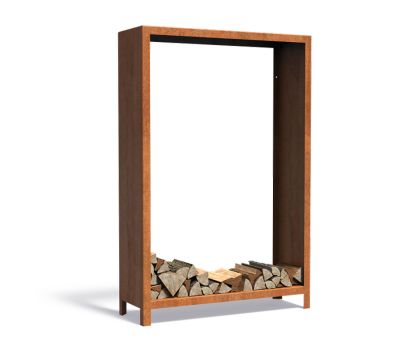 FORNO cortenstaal houtopslag 120 x 40 x 180 cm 