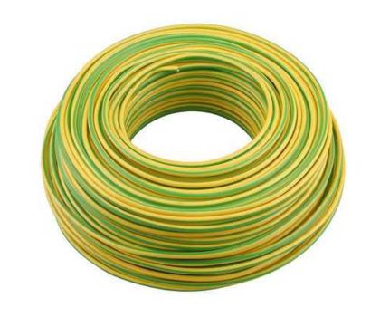 VD draad 2,5mm² geel/groen met aderkleur bruin en aderisolatie is PVC