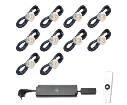 Hamulight LED inbouwspot Aragon met afstandsbediening set van 10