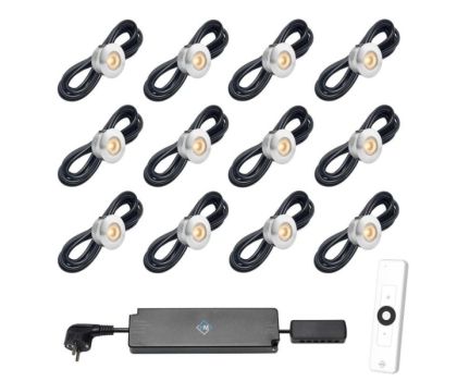 Hamulight LED inbouwspot Aragon met afstandsbediening set van 12