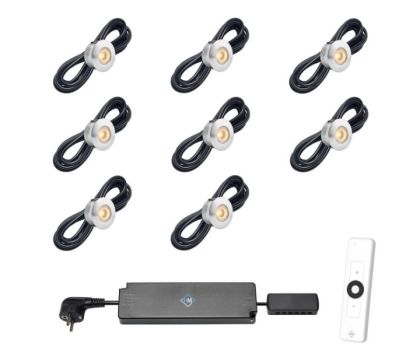 Hamulight LED inbouwspot Aragon met afstandsbediening set van 8