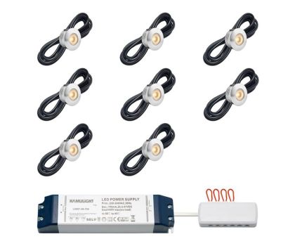 Hamulight LED inbouwspot Aragon voor wifi set van 8