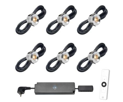 Hamulight LED inbouwspot Marbella met afstandsbediening set van 6