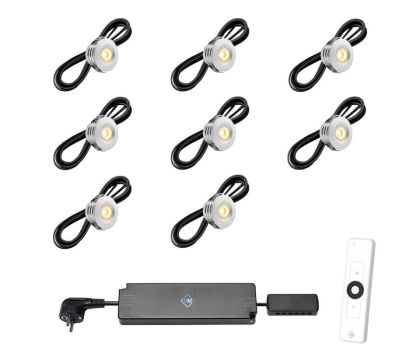 Hamulight LED inbouwspot Pals met afstandsbediening set van 8