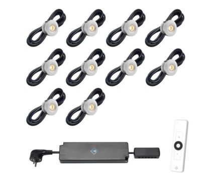 Hamulight LED inbouwspot Sevilla met afstandsbediening set van 10