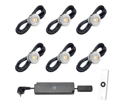 Hamulight LED inbouwspot Sevilla met afstandsbediening set van 6