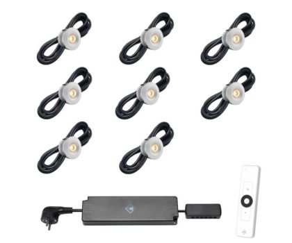 Hamulight LED inbouwspot Sevilla met afstandsbediening set van 8