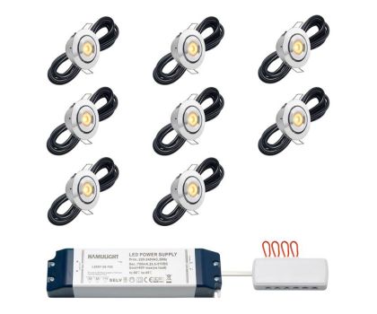 Hamulight LED inbouwspot Toledo voor wifi set van 8