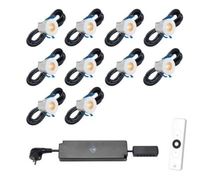 Hamulight LED inbouwspot Valencia met afstandsbediening | set van 10