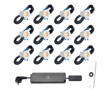 Hamulight LED inbouwspot Valencia met afstandsbediening | set van 12