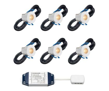 Hamulight LED inbouwspot Valencia voor wifi set van 6