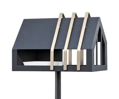 Heeej Open Framed Feeder vogelvoederhuisje op paal | donkergrijs