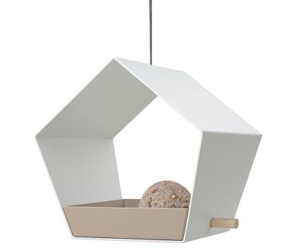 Heeej Small Diamond Hangend Voederhuisje wit productfoto