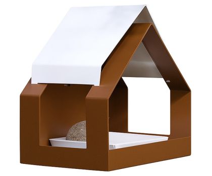 Heeej The Barn wand vogelvoederhuisj bruin & wit productfoto
