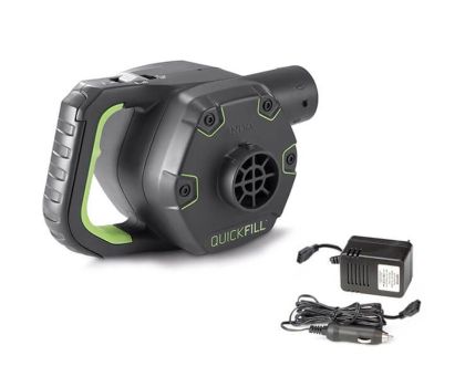Intex oplaadbare opblaaspomp 12V / 230V | zwart