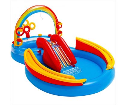 Intex regenboog speelzwembad met verschillende spellen