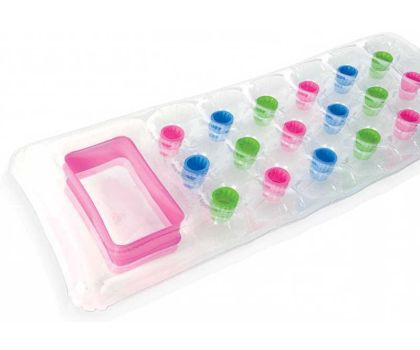 Intex transparant luchtbed roze|18-pockets 