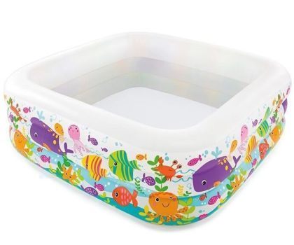 Intex vierkant opblaaszwembad aquarium
