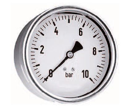Manometer stalen kast 63 mm achteraansluiting 1/4"