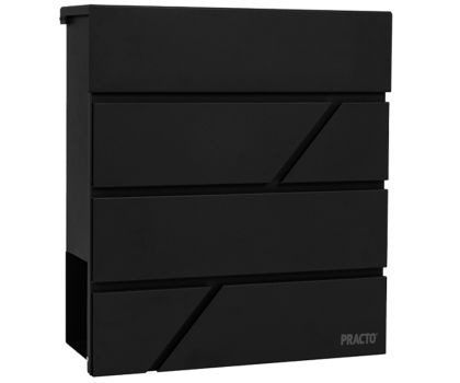 Practo Garden brievenbus Bordeaux mat zwart