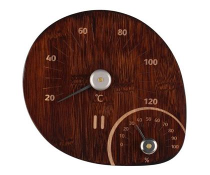 Rento thermometer & hygrometer hout donker bamboe