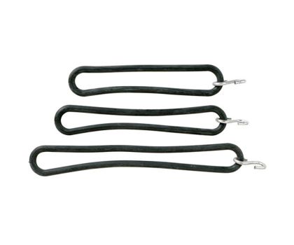 Rubberring zwart 25cm met S-haak