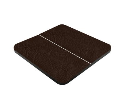 Spa cover 229 x 229 cm – radius 13 cm | Walnut