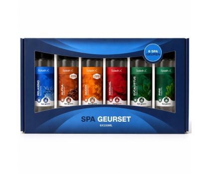 Splash-X spa geurenpakket 6 x 100 ml voorkant