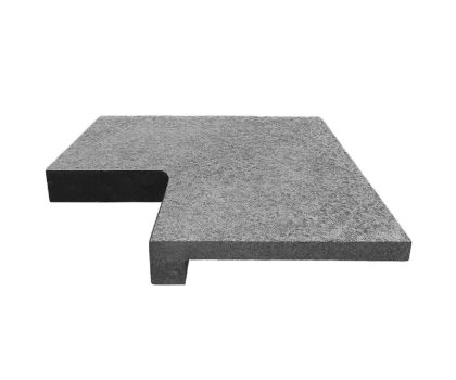 Zwembad randtegel hoek basalt 50 cm x 30 cm