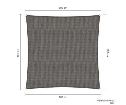 Sunfighters schaduwdoek vierkant 500 x 500 cm grijs