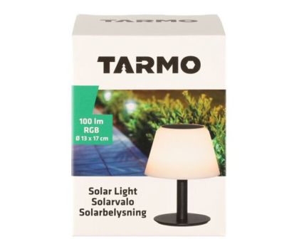 Tarmo solar tafellamp RGB verpakking