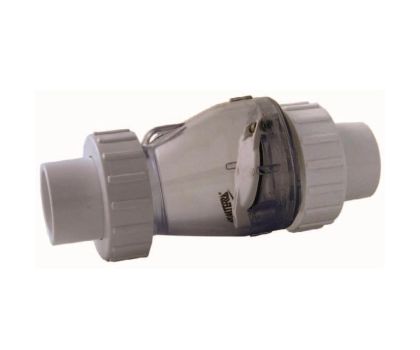 Terugslagklep transparant 50mm met veer